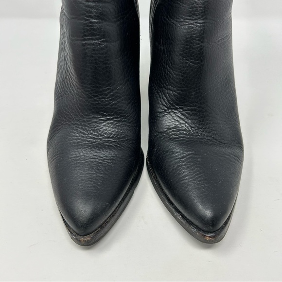 Marc Fisher LTD Black Leather Pull On Pointed Toe Ankle Boots Size 9.5 - Picture 5 of 15